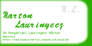 marton laurinyecz business card