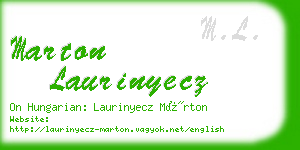 marton laurinyecz business card